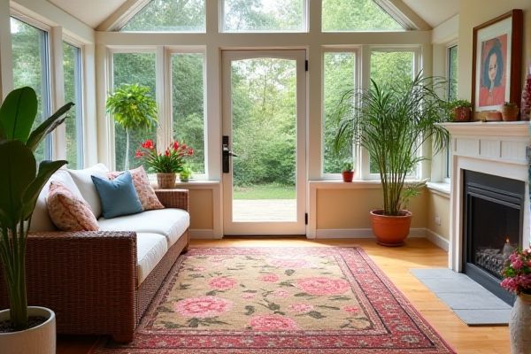 Abstract Rug vs. Floral Rug: Choosing the Perfect Style for Your Sunroom