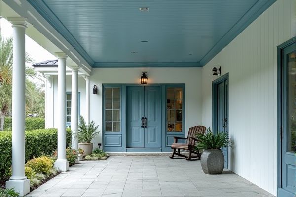 Blue Ceiling vs. White Ceiling: Choosing the Perfect Color for Your Porch Design