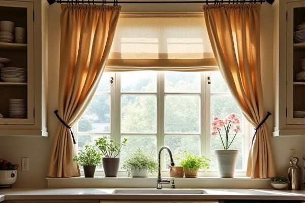 Cafe Curtains vs. Roman Shades: Which Is Best for Your Kitchen Window?