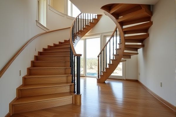 Curved Staircase vs. Spiral Staircase: Key Differences and Design Tips