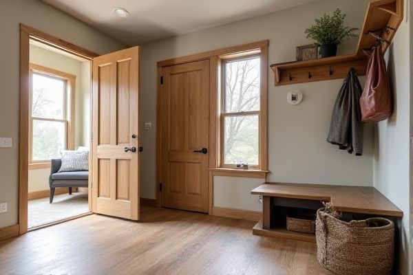 Mudroom Design: Light Oak vs. Dark Walnut - Which Wood Finish Is Best?