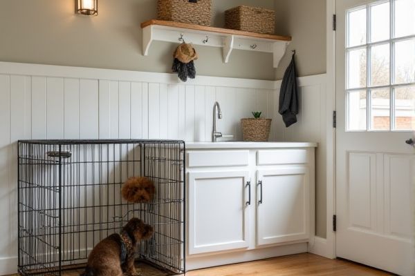 Mudroom Pet Washing Station vs. Dog Crate: Which Is Best for Your Home?