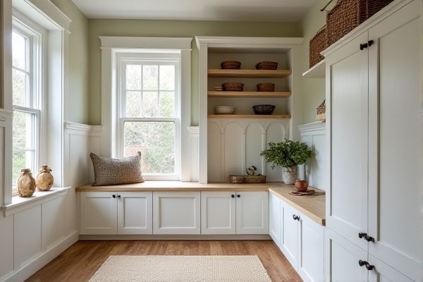 Mudroom Storage Solutions: Upper Cabinets vs. Open Shelves - Which Is Best?