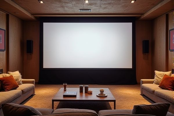 Pull-Down Projector Screen vs. Fixed Frame Screen: Best Choice for Your Basement