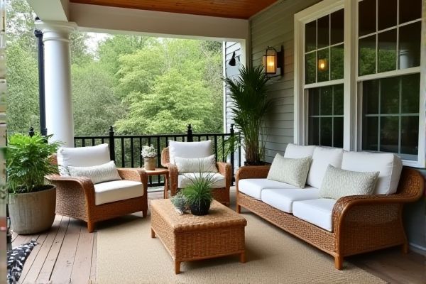 Resin Wicker Furniture vs. Natural Wicker Furniture for Porches: A Comprehensive Comparison